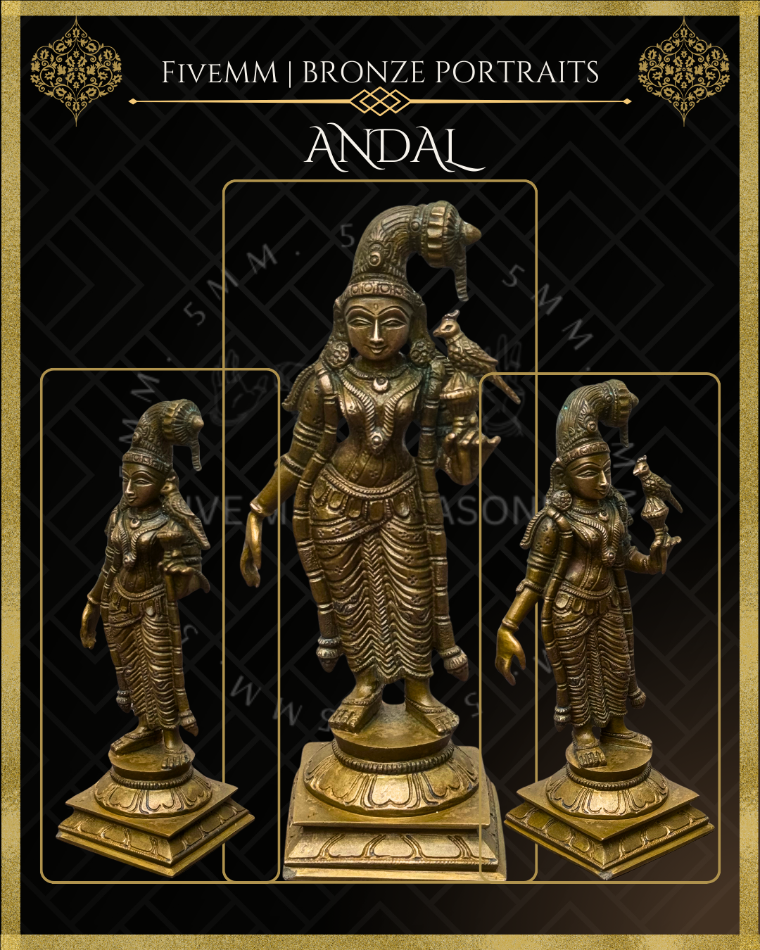 Andal Panchaloha Bronze Icon - 7"