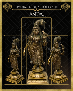 Andal Panchaloha Bronze Icon - 7"