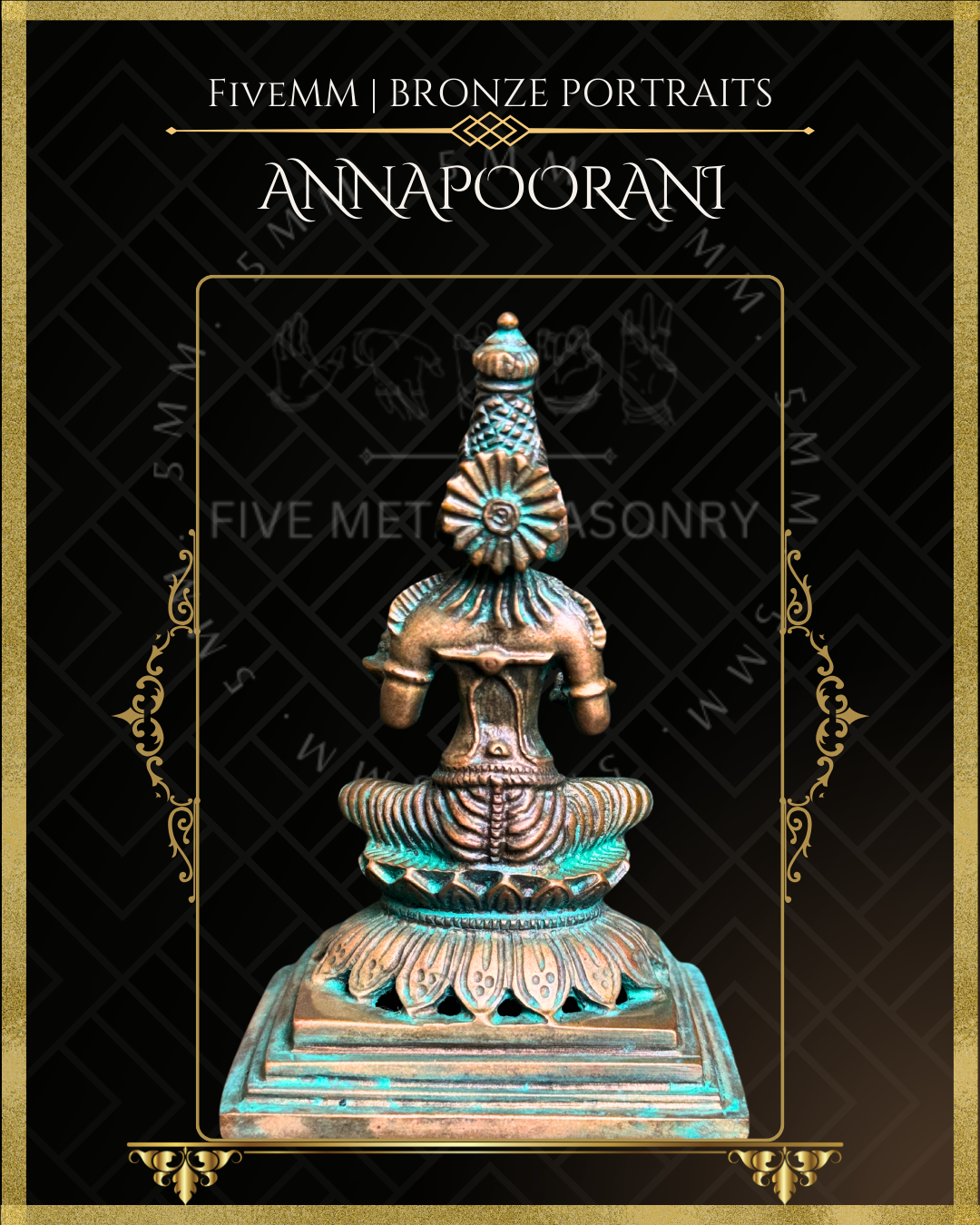 Annapurna/Annapoorani Panchaloha Bronze Icon - 4"