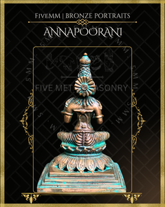 Annapurna/Annapoorani Panchaloha Bronze Icon - 4"