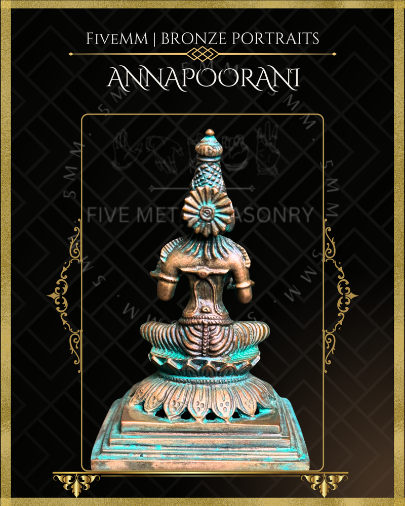 Annapurna/Annapoorani Panchaloha Bronze Icon - 4"