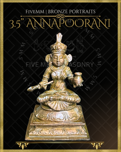 Annapurna/Annapoorani Panchaloha Bronze Icon - 3.5"