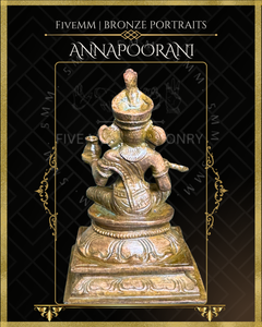 Annapurna/Annapoorani Panchaloha Bronze Icon - 3.5"