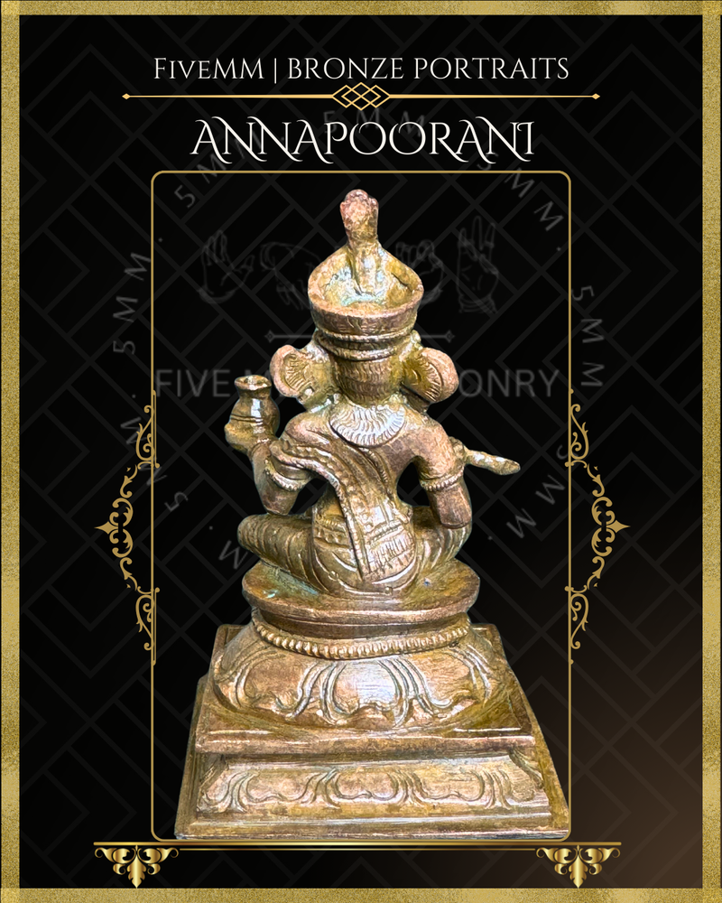 Annapurna/Annapoorani Panchaloha Bronze Icon - 3.5"