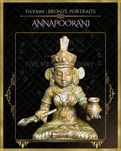 Annapurna/Annapoorani Panchaloha Bronze Icon - 3.5"