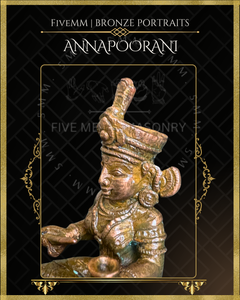 Annapurna/Annapoorani Panchaloha Bronze Icon - 3.5"