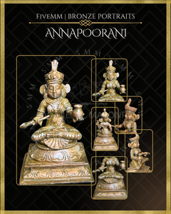 Annapurna/Annapoorani Panchaloha Bronze Icon - 3.5"