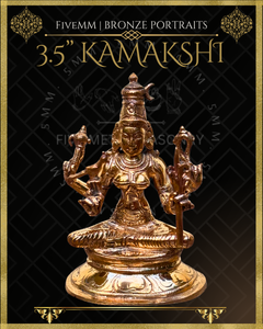 Kamakshi Panchaloha Bronze Icon - 3.5" -  Polished finish