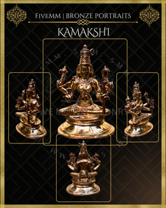 Kamakshi Panchaloha Bronze Icon - 3.5" -  Polished finish