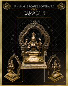 Kamakshi Panchaloha Bronze Icon - 5.5" with arch