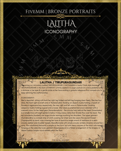 Lalitha Tripurasundari Panchaloha Bronze Icon - 3.5" -  Antique finish