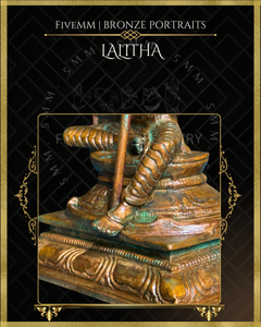 Lalitha Tripurasundari Panchaloha Bronze Icon - 5.5" with arch - Antique finish