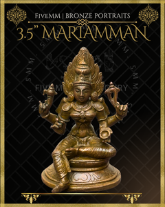 Mariamman Panchaloha Bronze Icon - 3.5"
