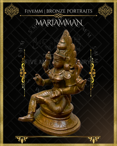 Mariamman Panchaloha Bronze Icon - 3.5"