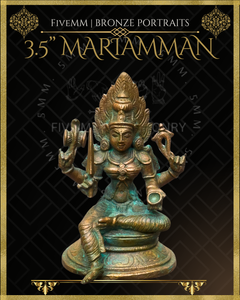 Mariamman with Sword Panchaloha Bronze Icon - 3.5"