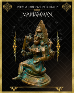 Mariamman with Sword Panchaloha Bronze Icon - 3.5"