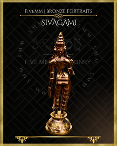 Sivagami Panchaloha Bronze Icon - 6"- Polished finish