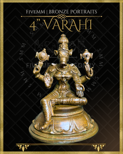 Varahi Panchaloha Bronze Icon - 4" Seated