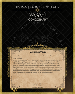 Varahi Panchaloha Bronze Icon - 4" Seated