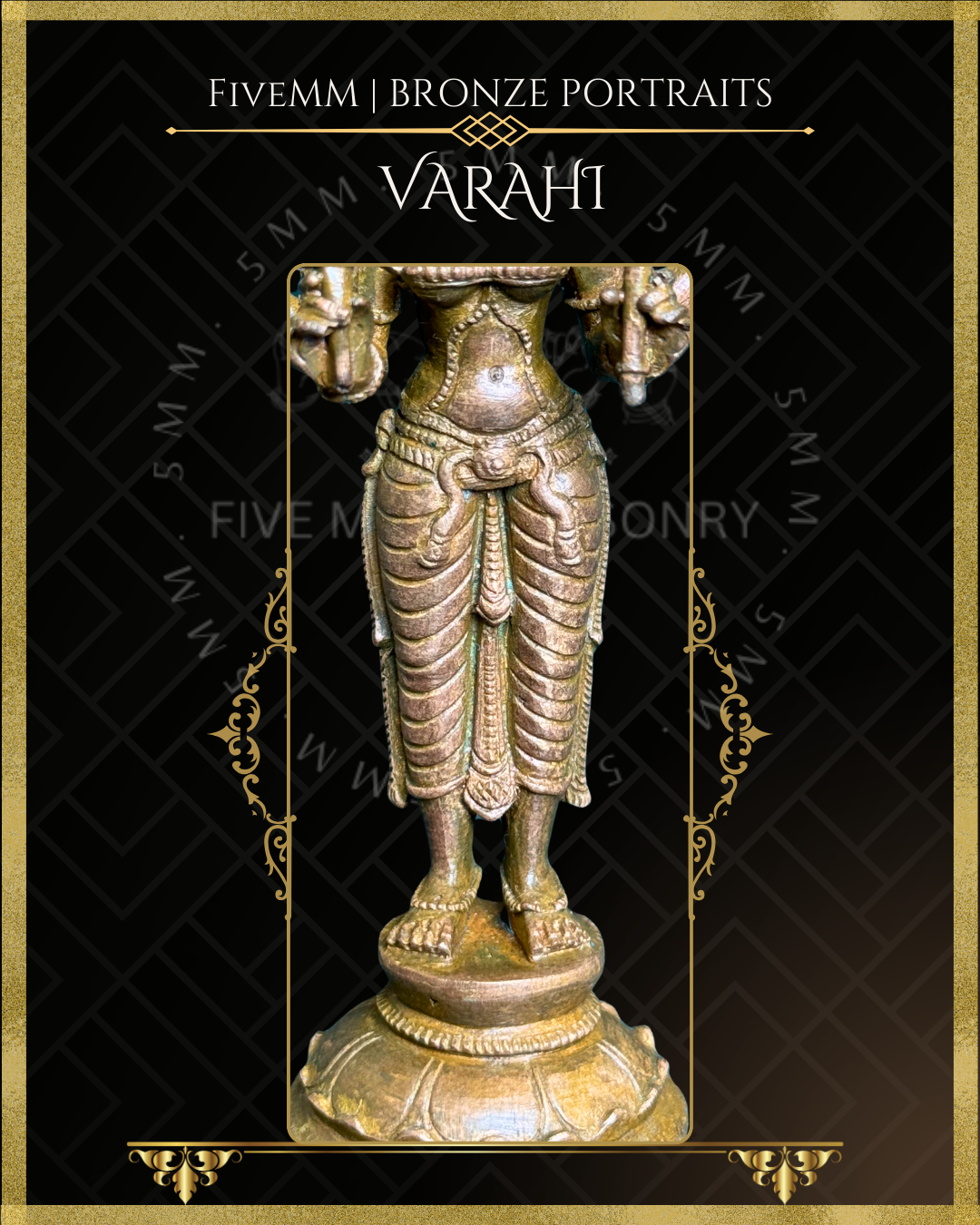 Varahi Panchaloha Bronze Icon - 5" Standing