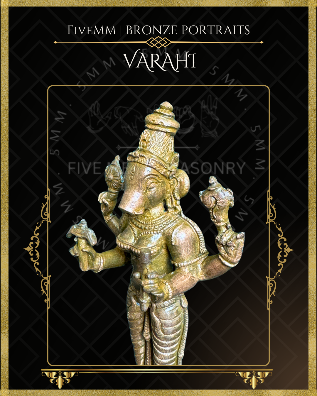 Varahi Panchaloha Bronze Icon - 5" Standing
