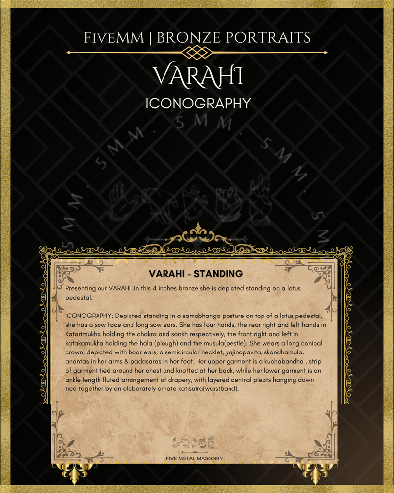 Varahi Panchaloha Bronze Icon - 5" Standing