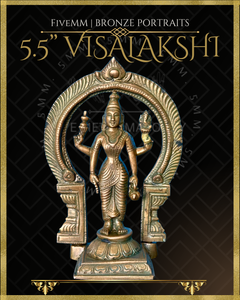 Kasi Visalakshi Panchaloha Bronze Icon - 5.5" with arch