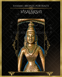 Kasi Visalakshi Panchaloha Bronze Icon - 5.5" with arch