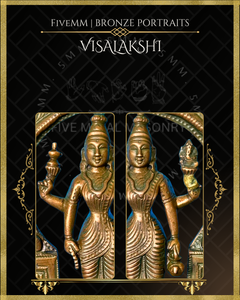 Kasi Visalakshi Panchaloha Bronze Icon - 5.5" with arch