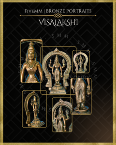 Kasi Visalakshi Panchaloha Bronze Icon - 5.5" with arch