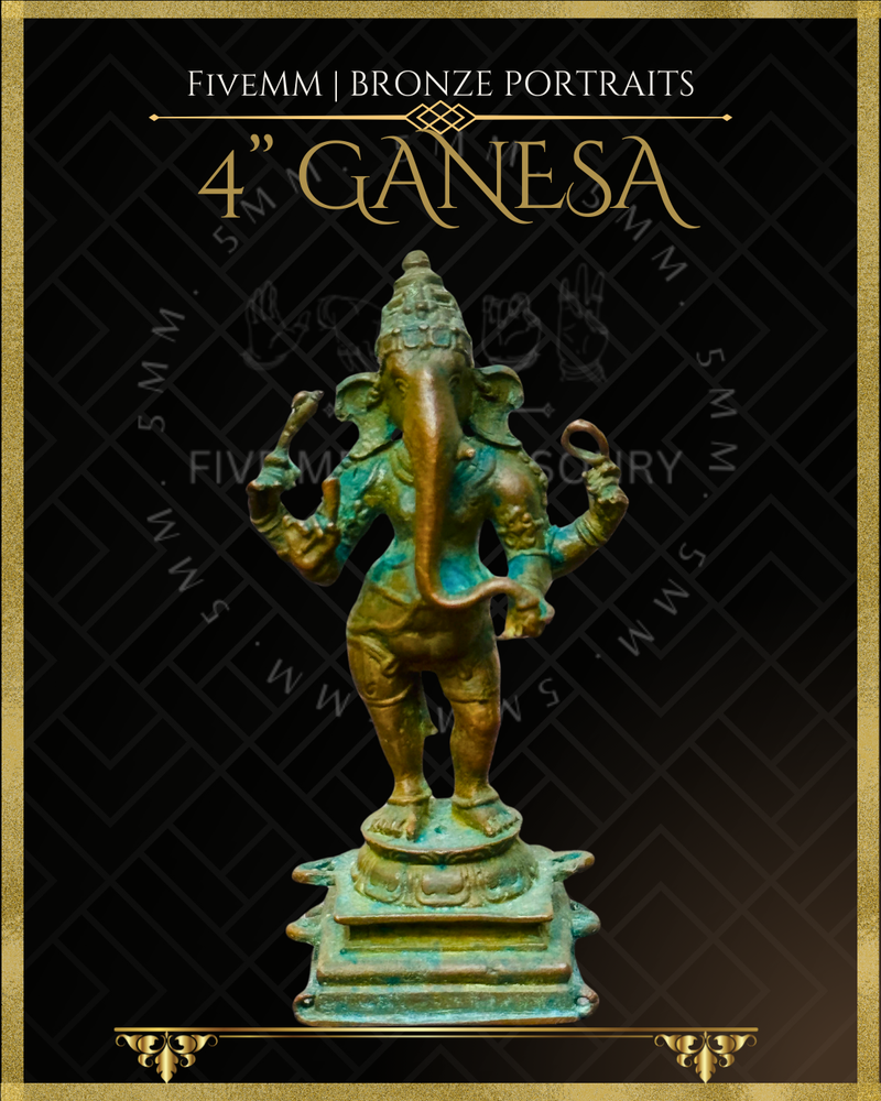 Thiruvanaikaval Ganesa Panchaloha Bronze Icon - 4" Standing