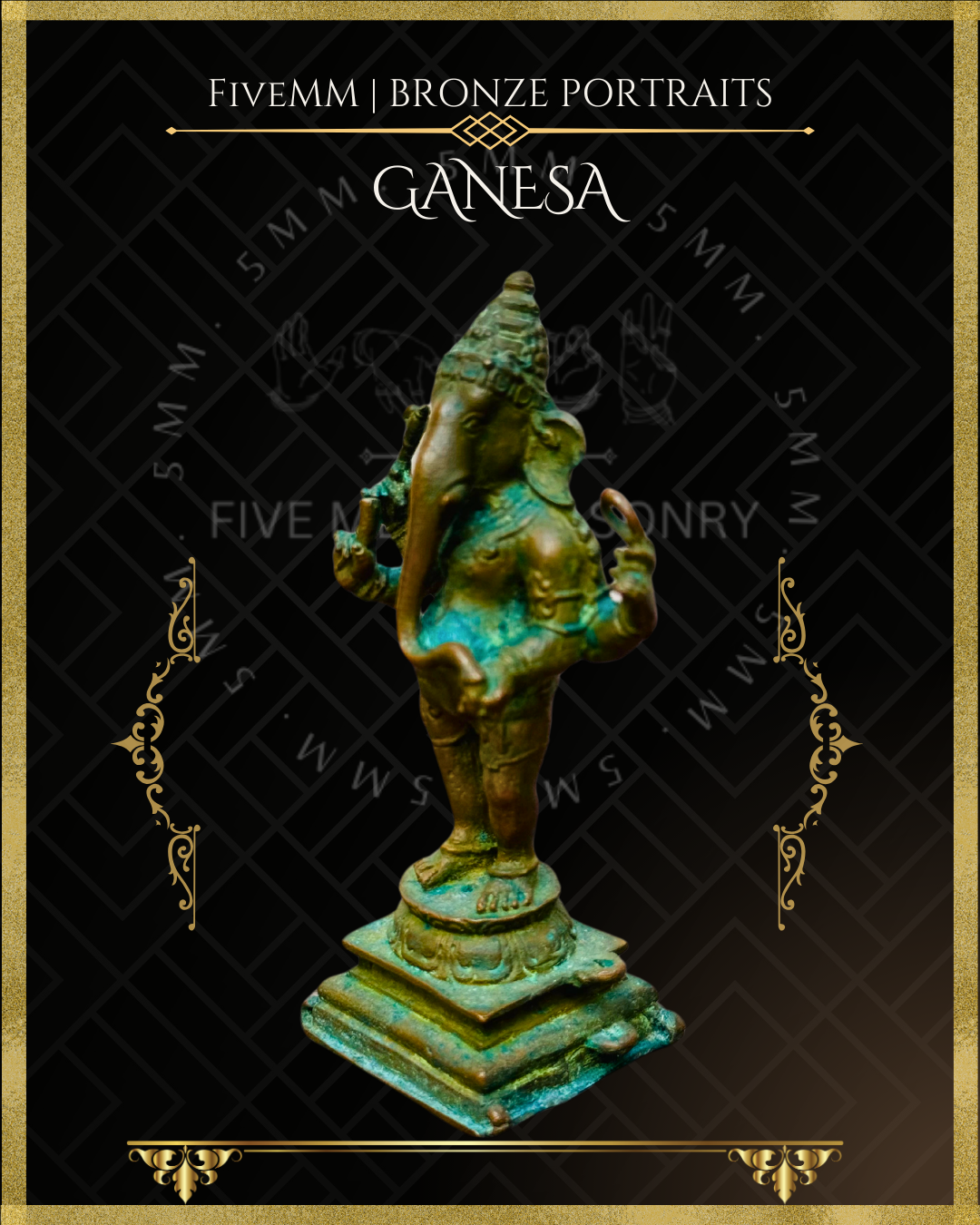 Thiruvanaikaval Ganesa Panchaloha Bronze Icon - 4" Standing