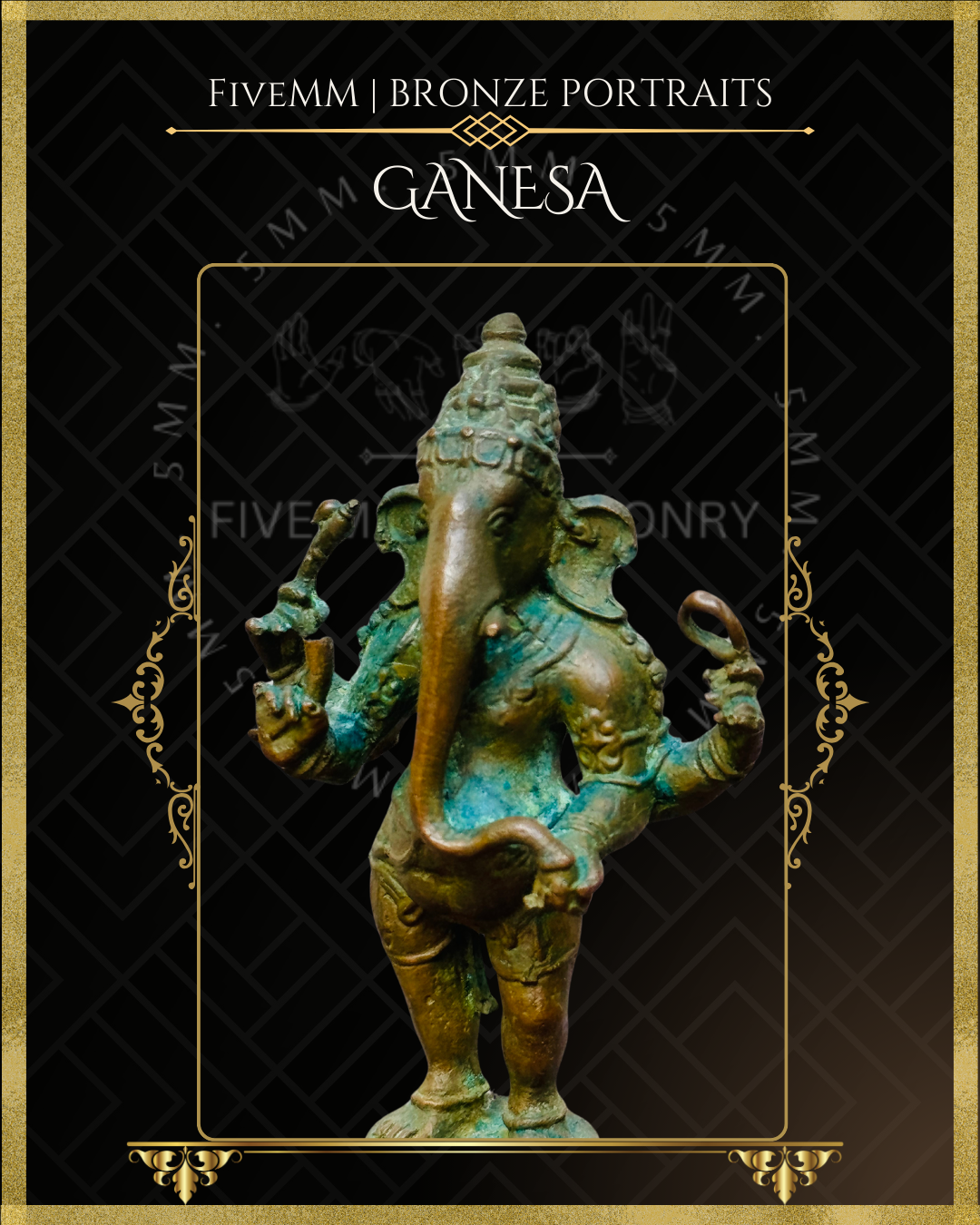 Thiruvanaikaval Ganesa Panchaloha Bronze Icon - 4" Standing