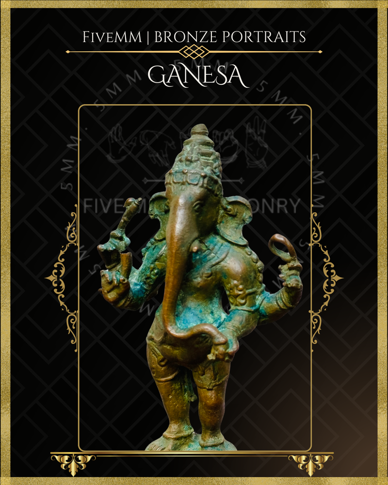 Thiruvanaikaval Ganesa Panchaloha Bronze Icon - 4" Standing