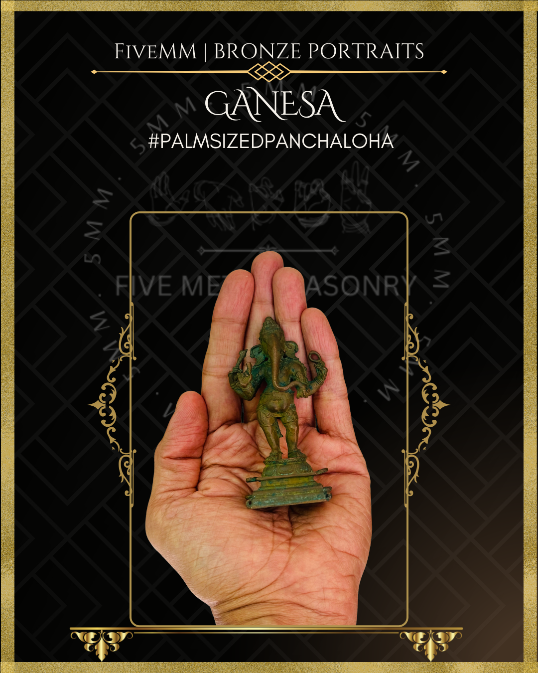 Thiruvanaikaval Ganesa Panchaloha Bronze Icon - 4" Standing