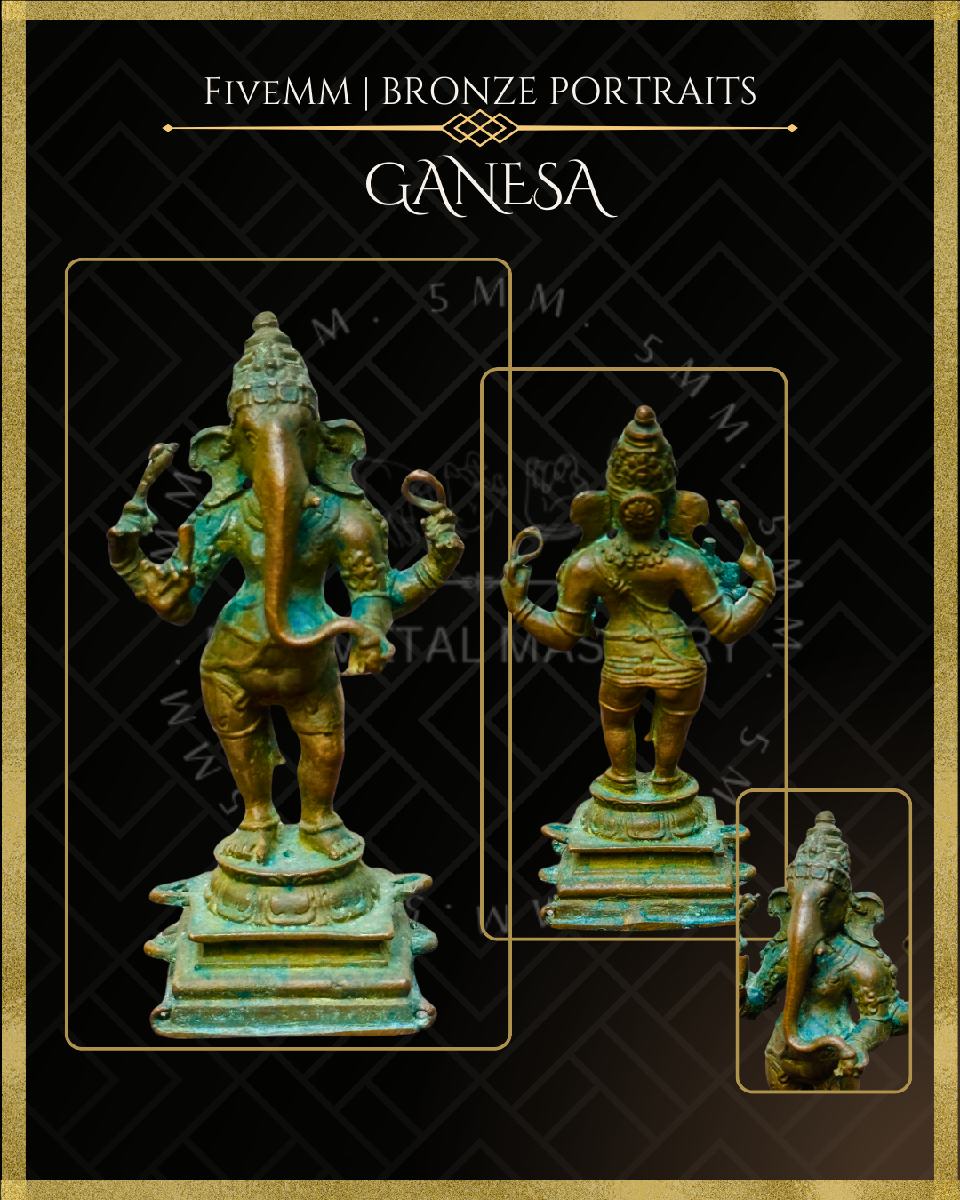 Thiruvanaikaval Ganesa Panchaloha Bronze Icon - 4" Standing