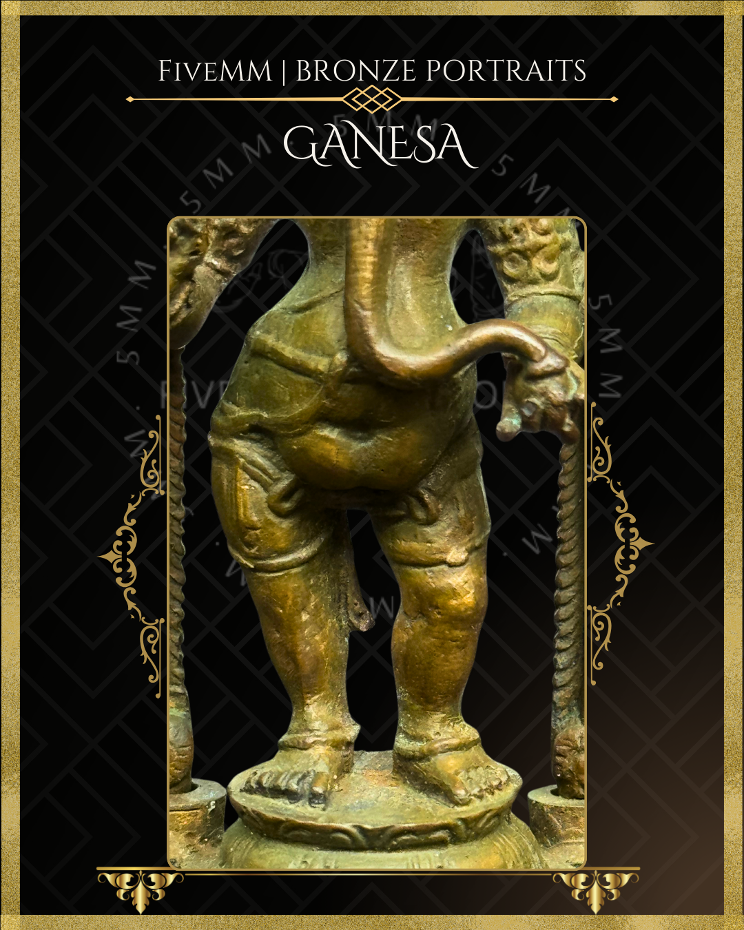 Ganesa Panchaloha Bronze Icon - 5.5" Standing with arch