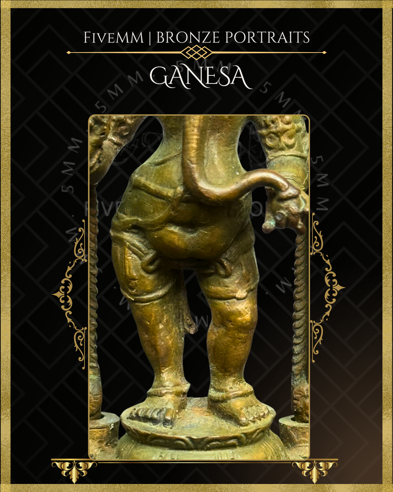 Ganesa Panchaloha Bronze Icon - 5.5" Standing with arch