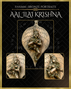 Aal Ilai / Vatapatrasayi Krishna Panachaloha Bronze Icon - 10"