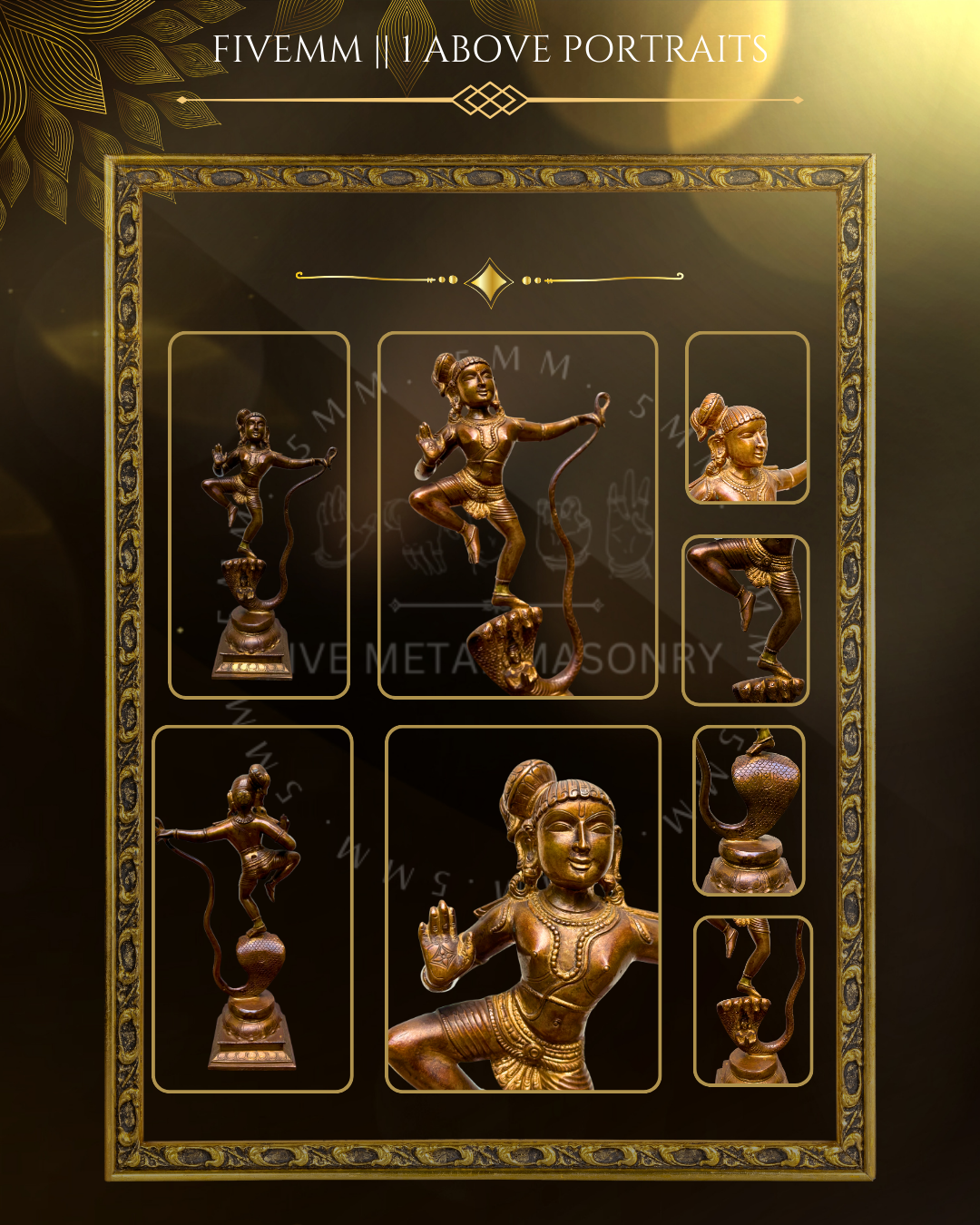 Kalinga Narthana Krishna Panchalohad Bronze Icon - 15.5"