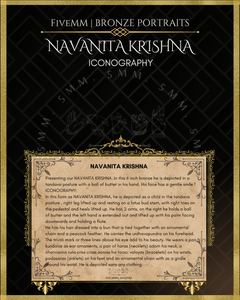 Navanita Krishna Panchaloha Bronze Icon - 5.5"