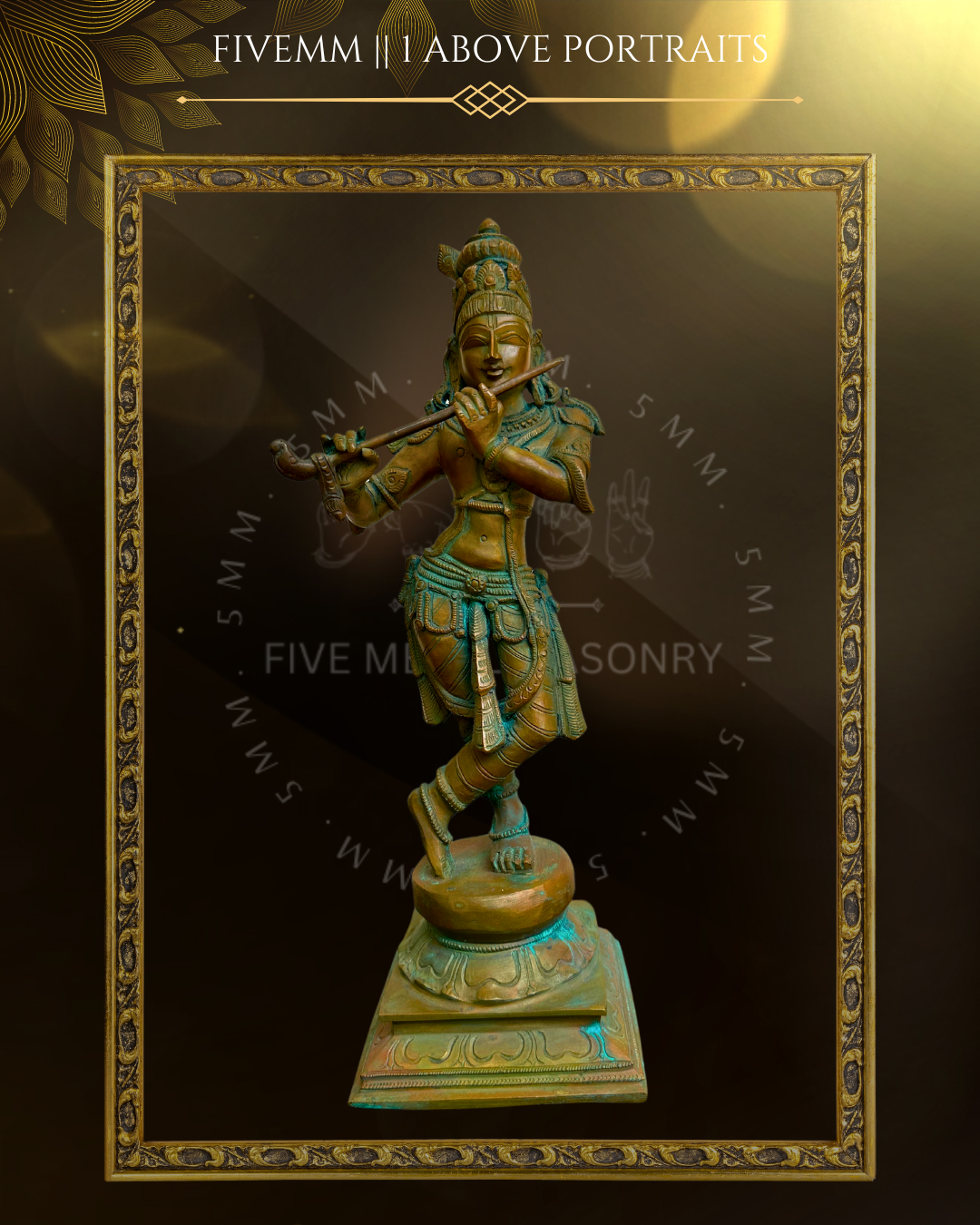 Venugopala Krishna Panchaloha Bronze Icon -14"