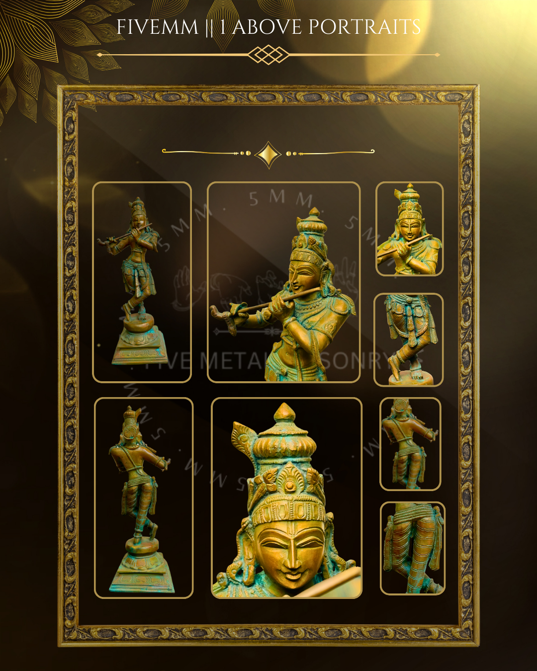 Venugopala Krishna Panchaloha Bronze Icon -14"