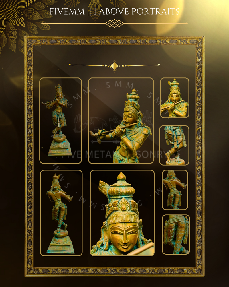 Venugopala Krishna Panchaloha Bronze Icon -14"