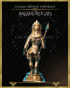 Bala Murugan Panchaloha Bronze Icon - 2.5" - Polished finish
