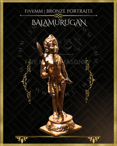 Bala Murugan Panchaloha Bronze Icon - 2.5" - Polished finish
