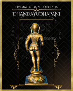 Dhandayudhapani Murugan Panchaloha Bronze Icon - 4"