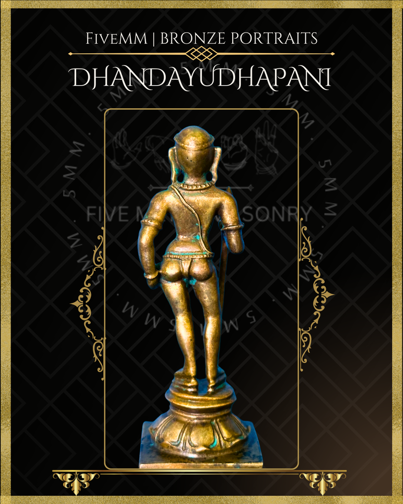 Dhandayudhapani Murugan Panchaloha Bronze Icon - 4"