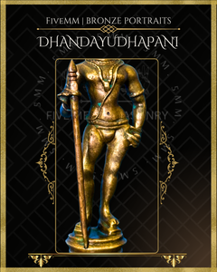 Dhandayudhapani Murugan Panchaloha Bronze Icon - 4"
