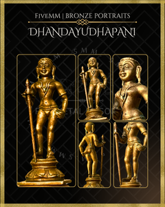Dhandayudhapani Murugan Panchaloha Bronze Icon - 4"